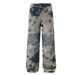 American Casual Ruffian Handsome Spring And Autumn New Retro Plaid Jeans Men's Straight Loose Versatile High Street Wide-leg Pants_mkmklike.com