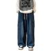 Men's Cargo Workwear Jeans – Oversized Streetwear Pants With Multi-Pockets & Vintage Wash_mkmklike.com