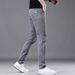 BOY Tencel Jeans Summer Thin Ice Silk Straight Versatile Men Business Casual Long Slim Fit Skinny Pants_mkmklike.com