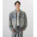 Trendy Japanese Style Vintage Denim Jacket For Men - Loose Fit, Cat Paw Design, Lightweight & Comfortable, Autumn Fashion_mkmklike.com