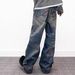 Men's Clothing Men's Casual Loose Fit Cleanfit Pants Retro Chain Pendant Print Splatter Jeans Fashion For Men And Women_mkmklike.com