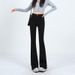 High-waisted Flared Jeans For Women, 2023 New Autumn Style, Stretchy, Slimming, Petite-friendly, Micro-flared Long Pants_mkmklike.com