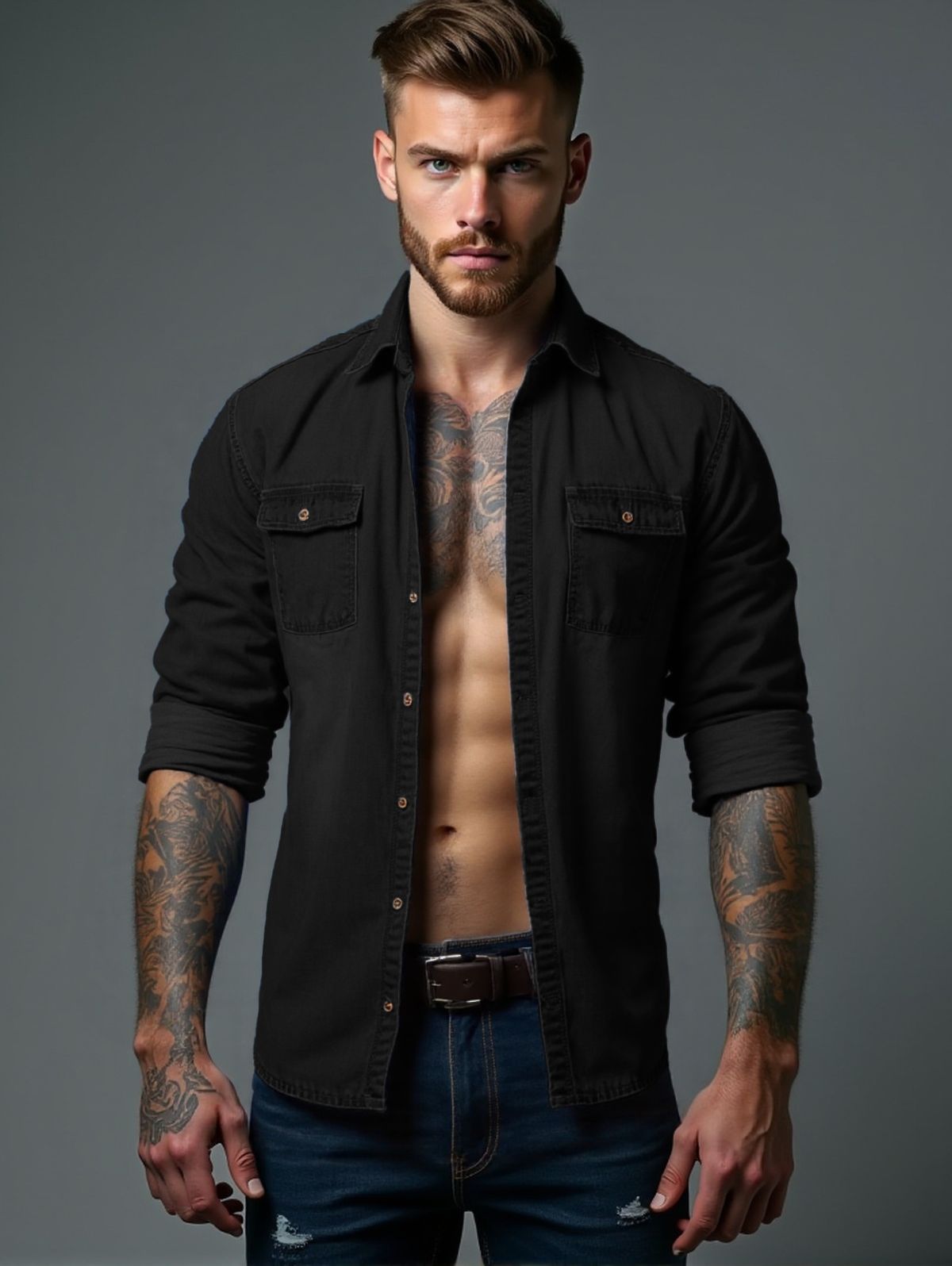 Pulse Style Retro European And American Workwear Denim Outdoor Shirt 2025 New Model_mkmklike.com