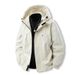 Autumn Winter Hooded Solid Color Waterproof Jacket Women, Lightweight Windproof Coat For Men, Three-Proof Mountaineering_mkmklike.com