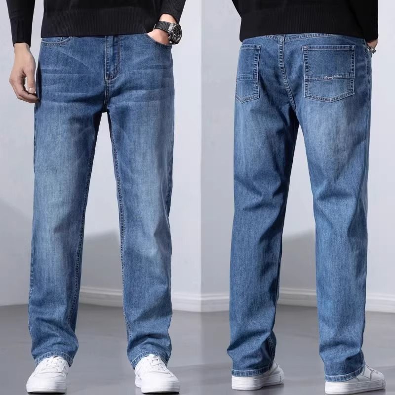 Men's Clothing Loose Straight High End Elastic Men's 2025 New Casual Long Pants Men Autumn_mkmklike.com