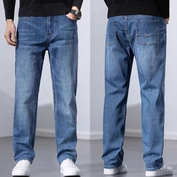 Men's Clothing Loose Straight High End Elastic Men's 2025 New Casual Long Pants Men Autumn_mkmklike.com