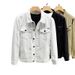 Spring And Autumn Short White Clothing, Korean Version Trendy Casual Work Denim Jacket For Men's Clothing_mkmklike.com