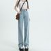 High Waisted Straight Leg High Quality Women's Jeans Slim Fit Sophisticated Wide Leg Loose Fit Drape for Spring Autumn_mkmklike.com