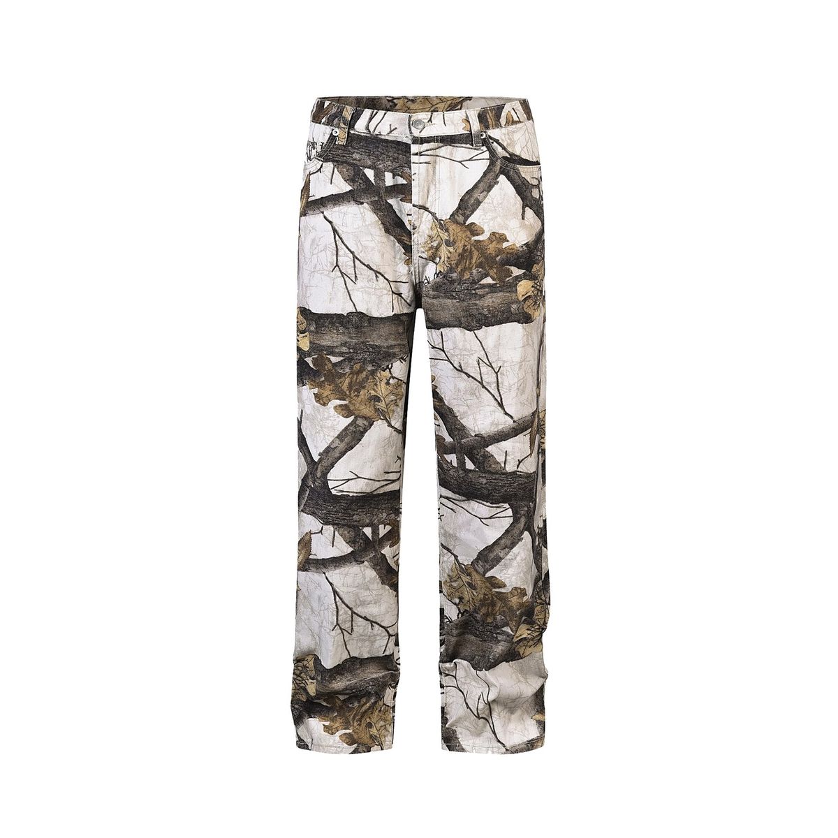Vintage Camo Maple Leaf Jeans – Oversized Streetwear Pants With Retro Vibe (S-XXXL)_mkmklike.com
