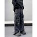 2025 American Retro Washed Heavy Duty Multi Pocket Jeans For Men Straight Loose Overalls Trendy Brand_mkmklike.com
