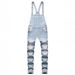 Pure 2024 Fashion Men's Suspender Denim Jumpsuit Ripped Jeans Long Pants_mkmklike.com