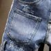 Ripped Denim Shorts For Men In Summer, Thin Print, Scraped And Slim Fit, Versatile Korean Style Trendy Cropped Pants_mkmklike.com