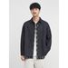 Yizhi Two-Piece Cuffed Sleeve Patchwok Autumn Reto Washed Jacket Men's Denim Loose Japanese Style Tun-Down_mkmklike.com