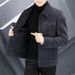 Lunar Apex Short Coat Gold Mink Fur Woolen Overcoat Men's Fashion Autumn Winter Trendy Stylish Thickened Turn-down Collar Jacket_mkmklike.com