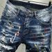 Men's Clothing 2025 Summer High Street Trendy Men's Spring Five-point Shorts Hand-painted Paint Hole Patch Patch Denim Shorts For Men_mkmklike.com