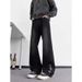 Men's High-Waisted Wide-Leg Jeans Vintage Washed Black Blue Denim Straight Loose Fit Flowy Hem Urban Streetwear Casual Hipster Style_mkmklike.com