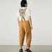 Pure Ami Khaki Vintage Heavy Cotton Retro Wide-Leg Loose Overalls For Men_mkmklike.com