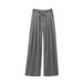 Ice Silk Yamamoto Wide-Leg Pants For Women, Summer 2026 New High-Waisted Loose Straight Casual Pants, Versatile Tencel_mkmklike.com