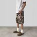 2025 Summer New American Style Leaf Camouflage Shorts Vintage Look Construction Worker Seven-point Pants Unisex_mkmklike.com