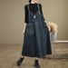 New Denim Wide Casual Shoulder Strap Dress For Women_mkmklike.com