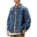 Factory Direct Sales New American Retro Denim Jacket Men's Loose And Fattened Plus Size Denim Jacket Men's 150kg_mkmklike.com