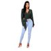 Women's Clothing High Waist Skinny Jeans - French Style Stretch Denim Pants For Slim Fit & Lifting Buttocks (Available In Blue Black, Dark Blue)_mkmklike.com