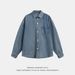 Northfold Vintage Raw Long Sleeve Men 25 Autumn New Japanese Style Loose Trendy Brand Casual Washed Denim Shirt Jacket_mkmklike.com