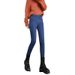 Solid Color Women's Jeans, Fleece-lined Thickened, Slim-fit, 2025 New Model, Slimming And Height-enhancing,_mkmklike.com