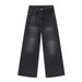 Men's Clothing Washed Jeans Men's Handsome Loose Washed Straight Wide Leg Mopping Pants_mkmklike.com