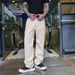 Men's Clothing New American Retro Full Print Jacquard Jeans Men's Loose Straight Washed Wide Leg Casual Trousers Men_mkmklike.com
