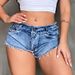 Women's Clothing Summer Elastic Enlarged Hole Female Denim Shorts_mkmklike.com