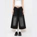 Retro High Street Washed Distressed Cropped Jeans Loose Casual Wide Leg Jeans for Men And Women New Summer Style_mkmklike.com