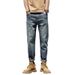 Large Size Men's Spring And Summer Nine Points Jeans Pants Men's Loose Retro Plus Fat Plus Size Jeans Men's 9 Points Cross-border_mkmklike.com