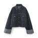 Distressed Denim Jacket & Rolled Hem Jeans Set – Vintage Western Two-Piece Outfit With Adjustable Waist Tie_mkmklike.com