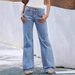 Women's Clothing Retro Wide Leg Jeans Loose Fit With Big Pockets Frayed Hem Spring Summer New_mkmklike.com