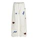 Fun Flocked Embroidery Cartoon Wide-Leg Jeans For Men Trendy Design Sense Personality Loose Straight Long Pants_mkmklike.com