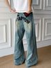 Men's Clothing Straight Casual Trendy Washed Sports Handsome High Street Loose Pants_mkmklike.com