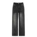 Women's Clothing Street Style Basic Washed Gradient Color Glitter Hot Diamond Straight Pants Hot Girl Wide Leg Slimming Special Jeans_mkmklike.com