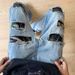 Men's Heavyweight Retro Distressed Light Blue Jeans Casual Edgy Straight Leg Loose Fit Wide Leg Trousers_mkmklike.com