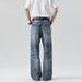 LKTM Men's Retro 3D Whiskered A Line Jeans, Trendy Unisex Loose Straight Leg Wide Leg Pants_mkmklike.com