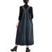 New Denim Wide Casual Shoulder Strap Dress For Women_mkmklike.com