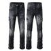 Lightning cracks grey fashion wash men cargo jeans motorcycle biker Multi pocket Vintage men designers trousers_mkmklike.com