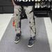 Splatter Paint Distressed Skinny Jeans - High Street Slim Fit Ripped Denim Pants For Men (Black, S-3XL)_mkmklike.com