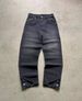 Men's Vintage Wash Jeans - Straight Leg Denim With Embroidered Details, Retro Streetwear Pants_mkmklike.com