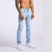New European And American Style Men's Jeans - Trendy Black High-waisted Skinny Jeans For Men_mkmklike.com
