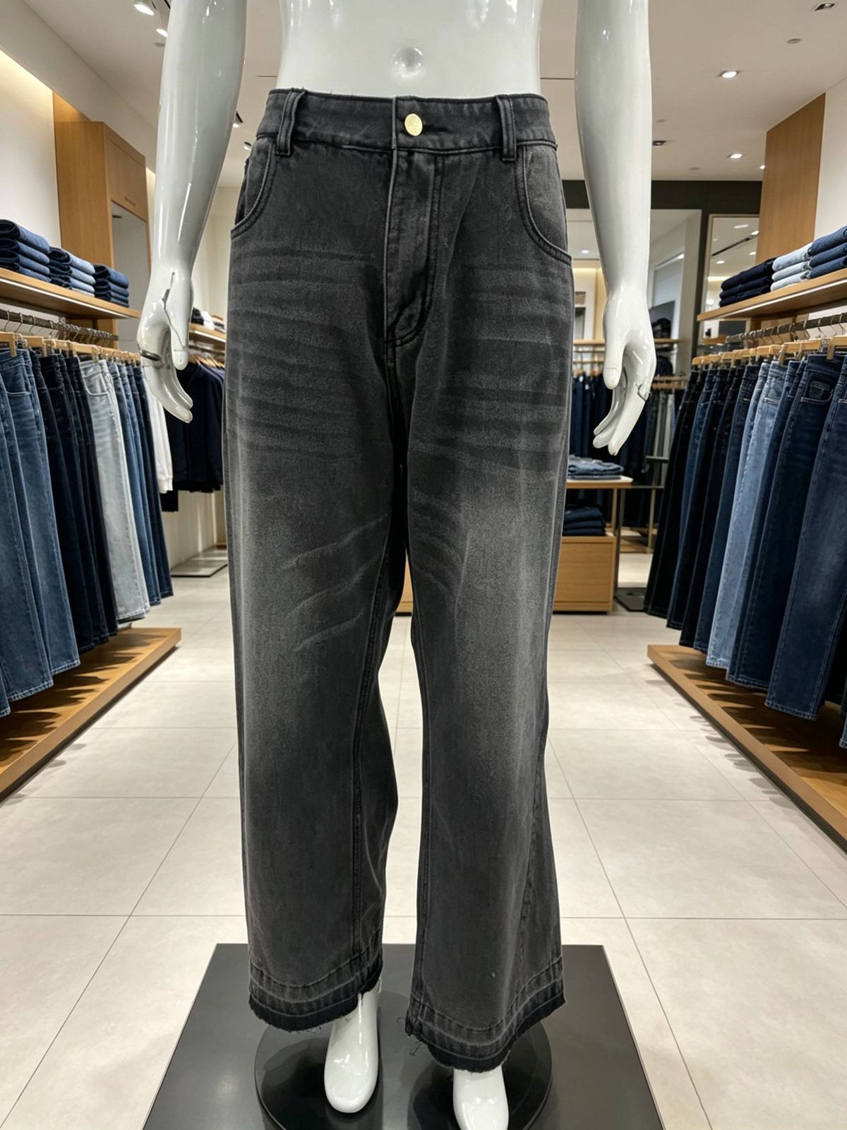 Men's Clothing Fashion New Lazy Autumn And Winter Snow Mountain Version High Ounce Gradient Lightning Jeans Ins Japanese Trend Ice Blue_mkmklike.com