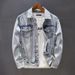 Men's Clothing Summer Thin Retro Embroidered Denim Jacket Trendy Slim Spring And Autumn New Style Jacket_mkmklike.com