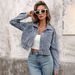 K New Nail Bead Loose Slimming Casual Short Denim Top Jacket For Women_mkmklike.com