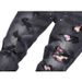 European And American Trendy Brand Fashion Personality Ripped Rhinestone Patch Jeans Men High Street Black Slim Fit_mkmklike.com