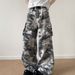 Streetwear Camo Cargo Pants – Unisex Hip-Hop Oversized Jeans (S-3XL, 65% Cotton, Button Fly, Multi-Pocket Urban Utility)_mkmklike.com